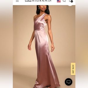 Lulus size Medium one shoulder with twin back straps in beautifully rose pink.